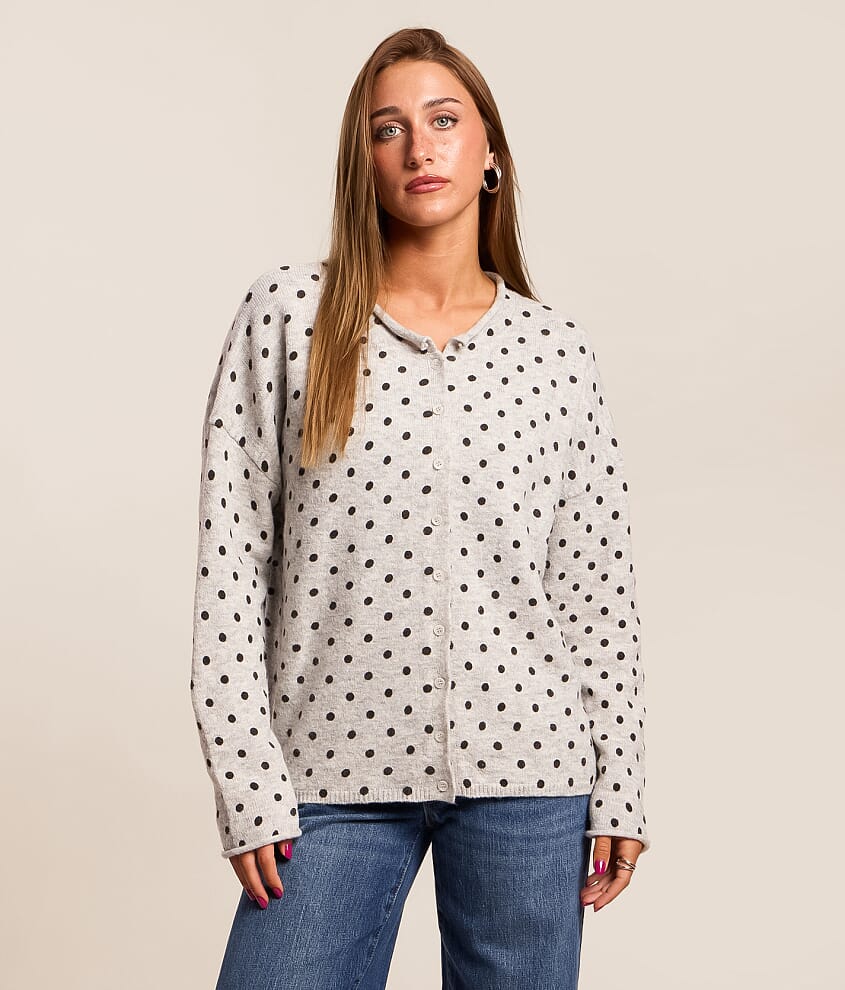 Mini Polka Dot Cardigan Sweater - thumbnail 2
