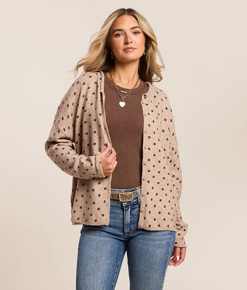 Mini Polka Dot Cardigan Sweater - thumbnail 9