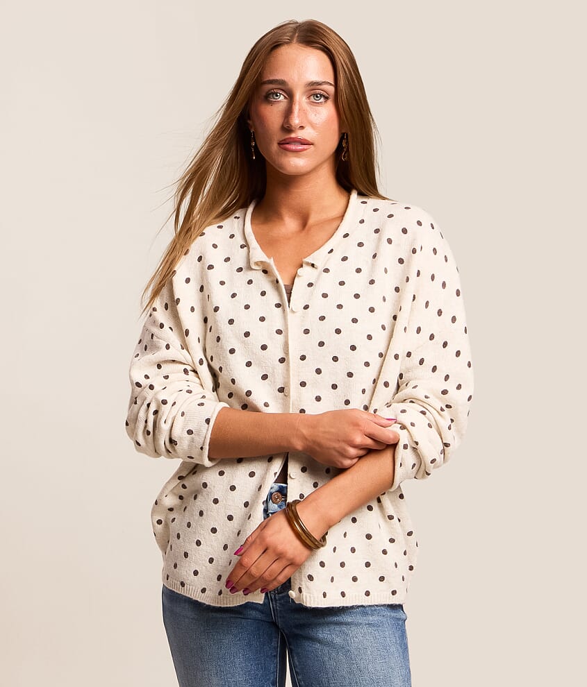 Mini Polka Dot Cardigan Sweater - thumbnail 5