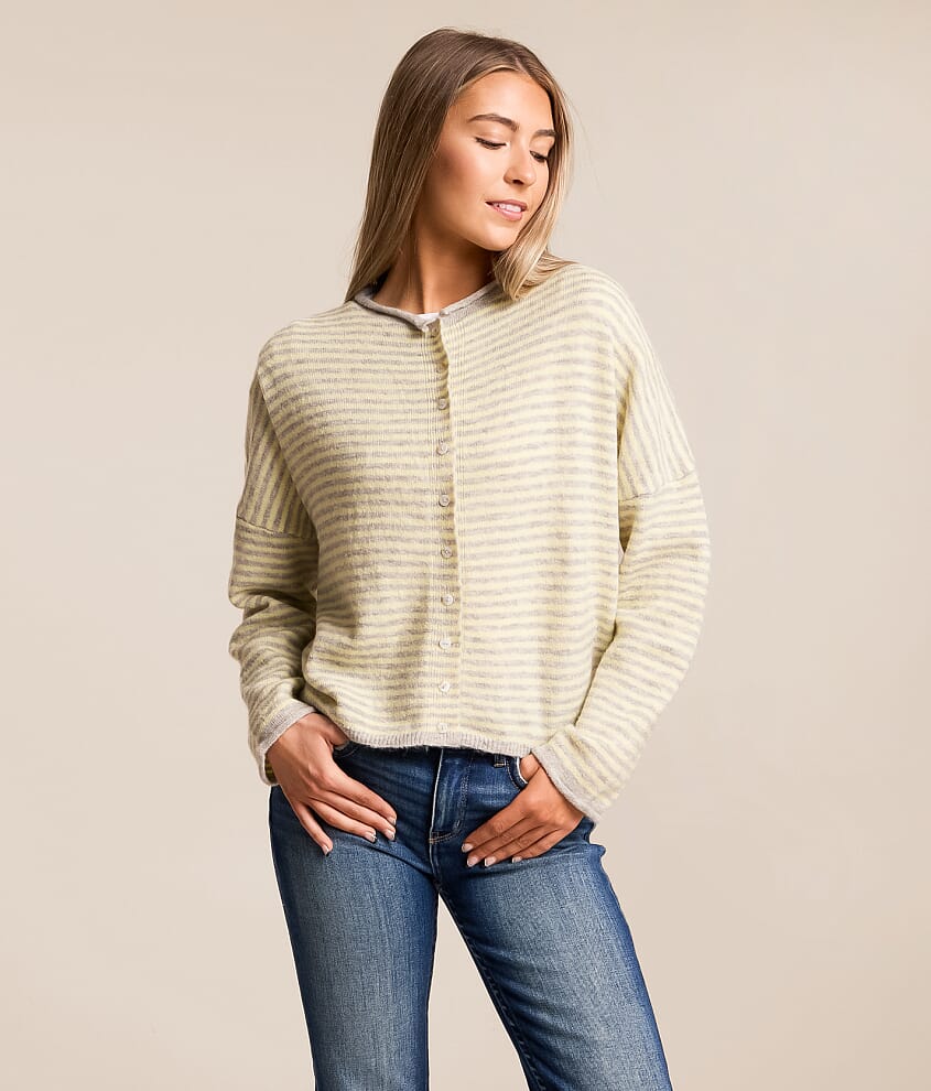 Striped Cardigan Sweater - thumbnail 2