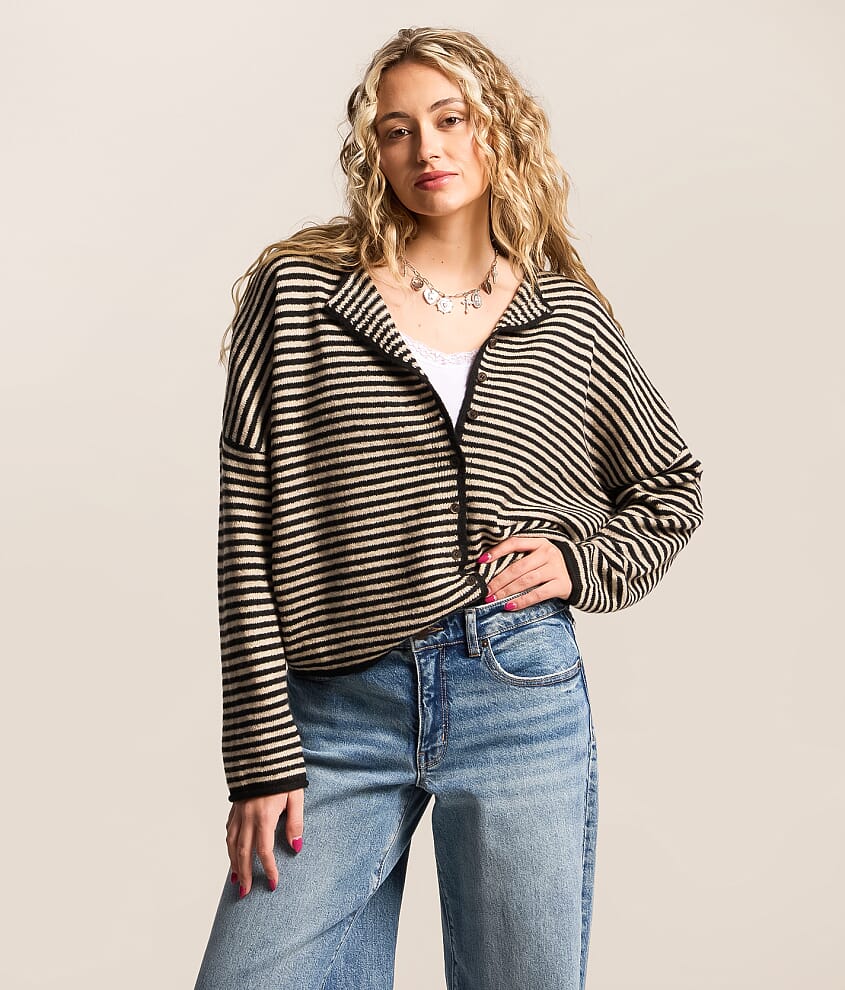 Striped Cardigan Sweater - thumbnail 9