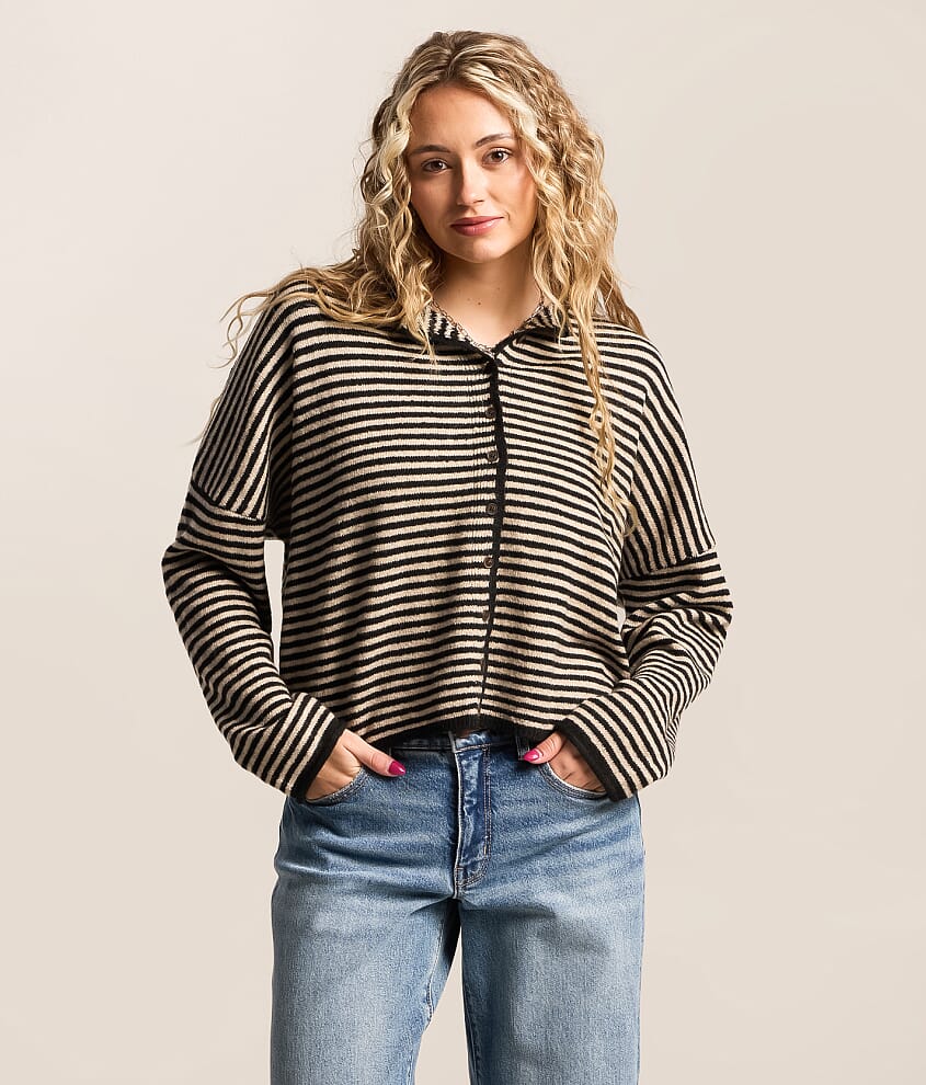 Striped Cardigan Sweater