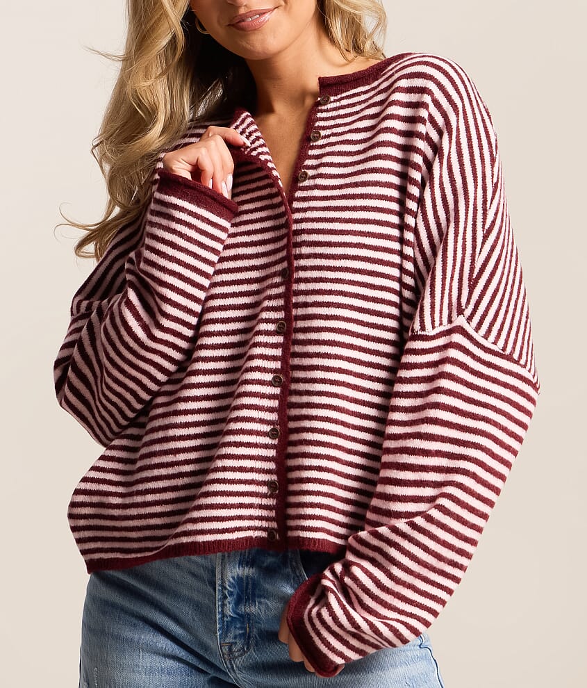 Striped Cardigan Sweater - thumbnail 4