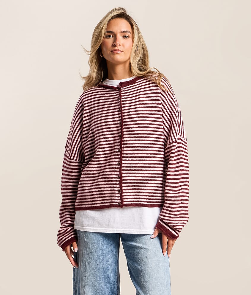 Striped Cardigan Sweater