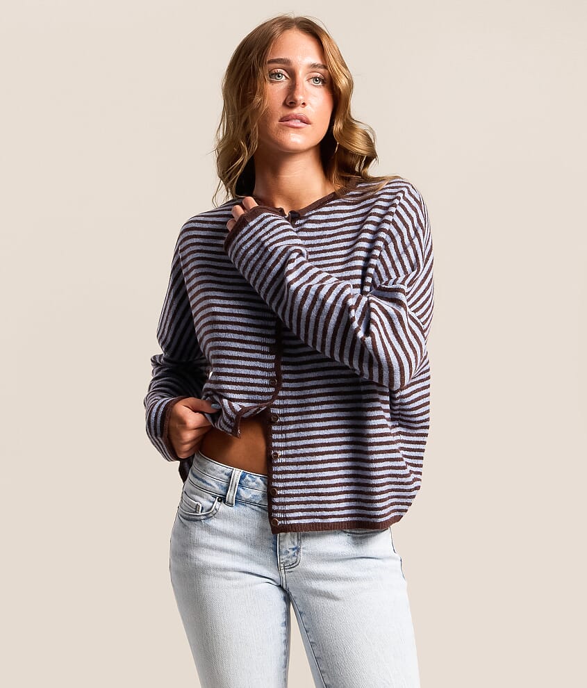 Striped Cardigan Sweater - thumbnail 5