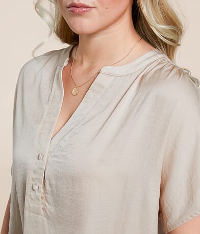 Blu Pepper Satin Henley MISC_DETAIL_1