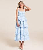 MINE Floral Tiered Maxi Dress - Women's Dresses in Blue | Buckle