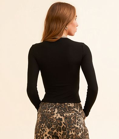 The Workshop Snap Down Cropped Top BACK
