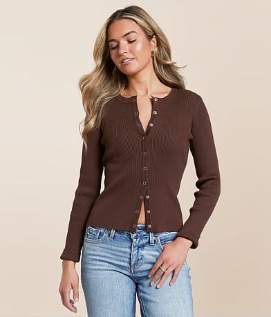 The Workshop Ribbed Top front view