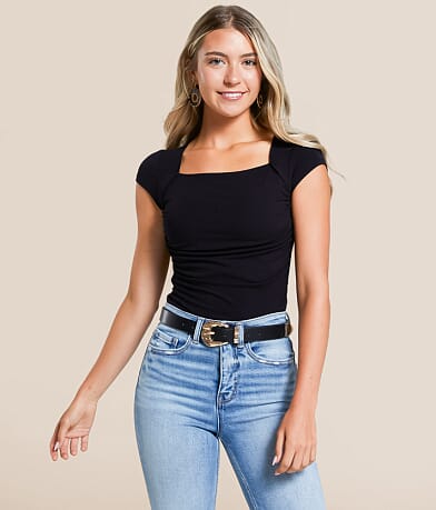 Blu Pepper The Workshop Ruched Top front view