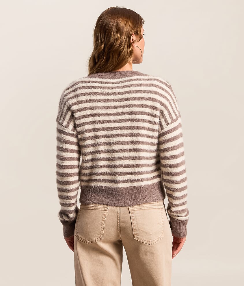 Striped Boxy Cardigan Sweater - thumbnail 6