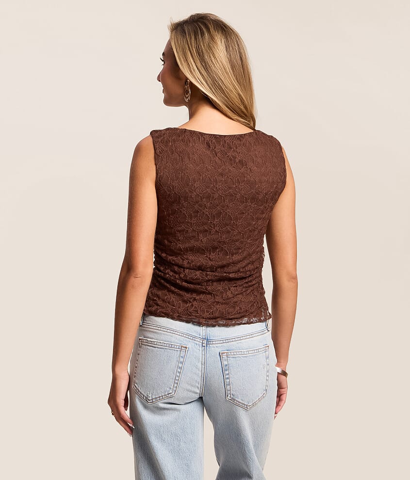High Neck Lace Tank Top - thumbnail 10