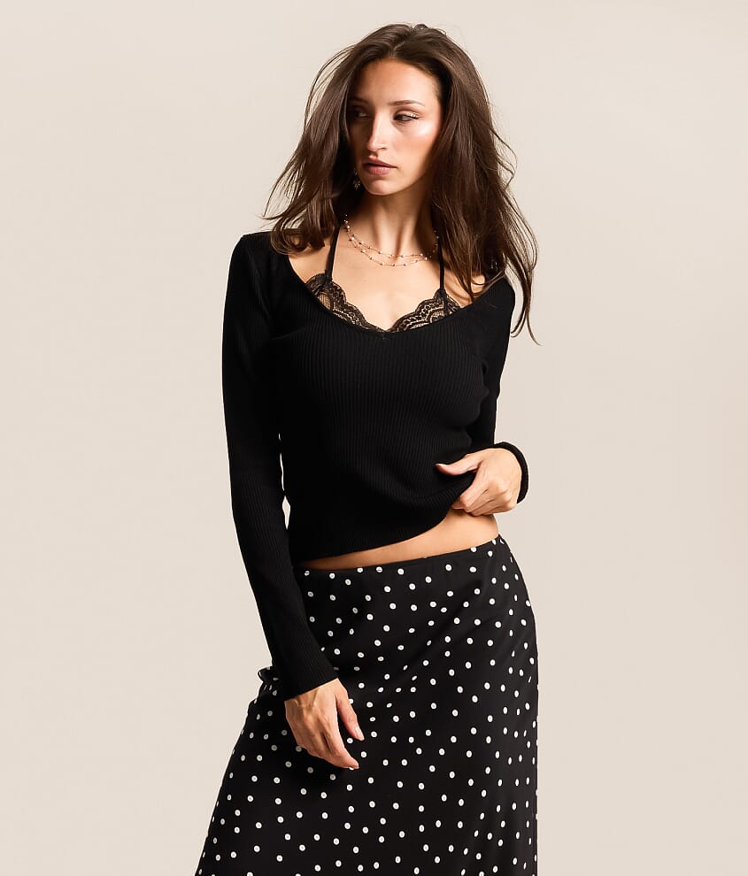 Lace Layered Halter Top