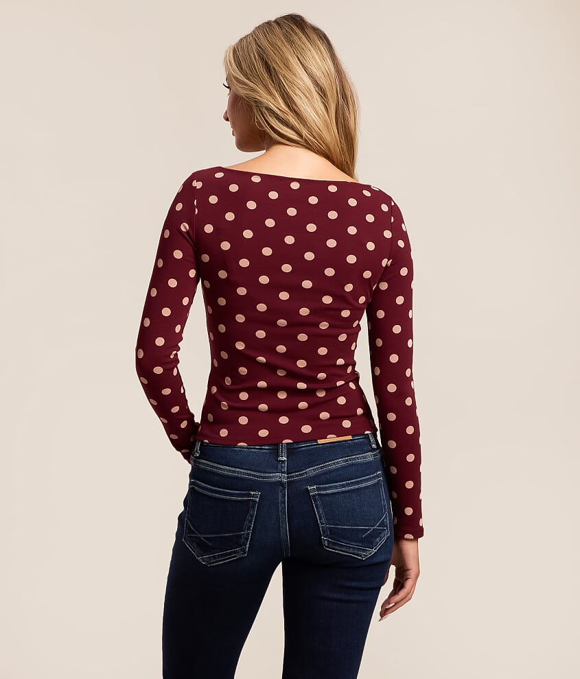 Polka Dot Boatneck Top - thumbnail 6