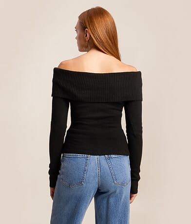 Off The Shoulder Cropped Sweater thumbnail 3