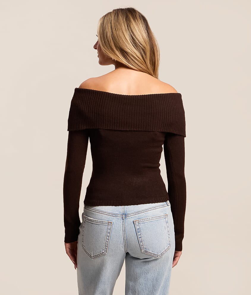 Off The Shoulder Cropped Sweater - thumbnail 10