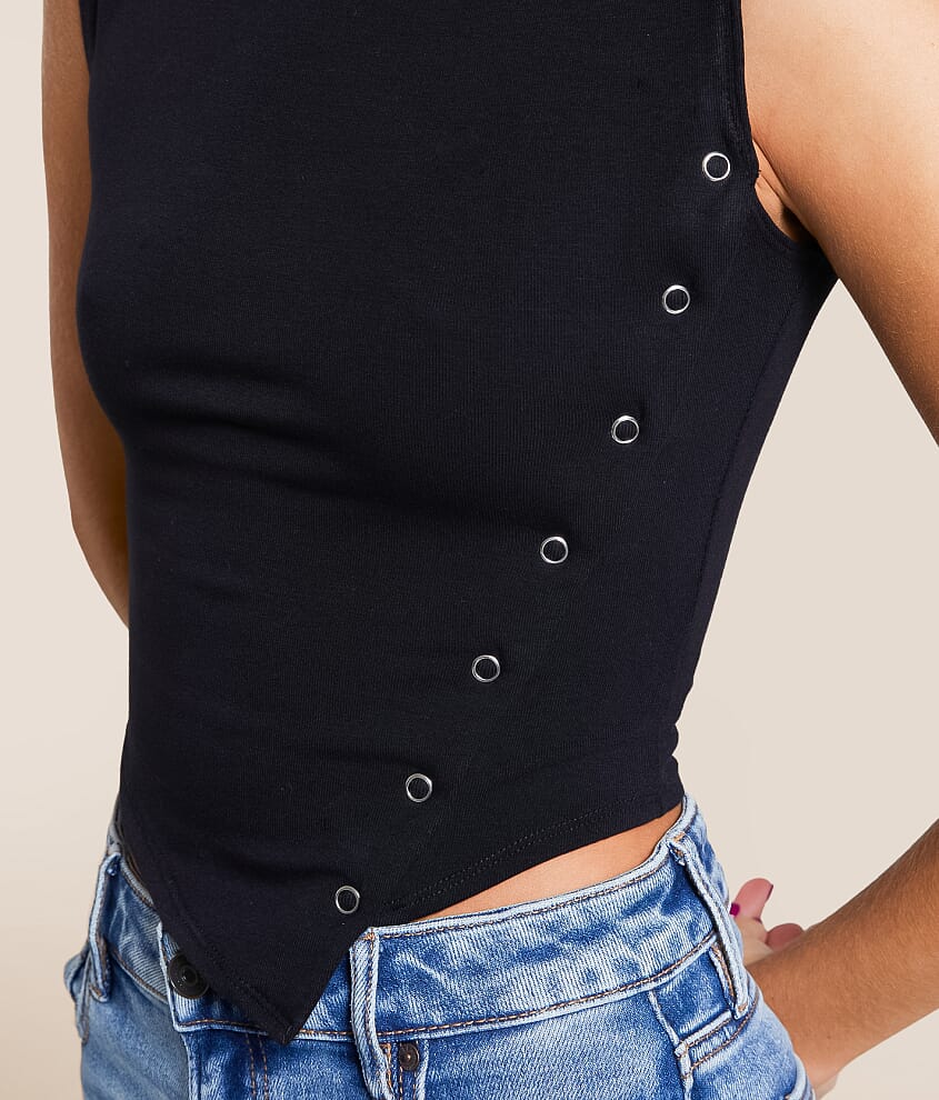 Studio Asymmetrical Cropped Tank Top - thumbnail 10