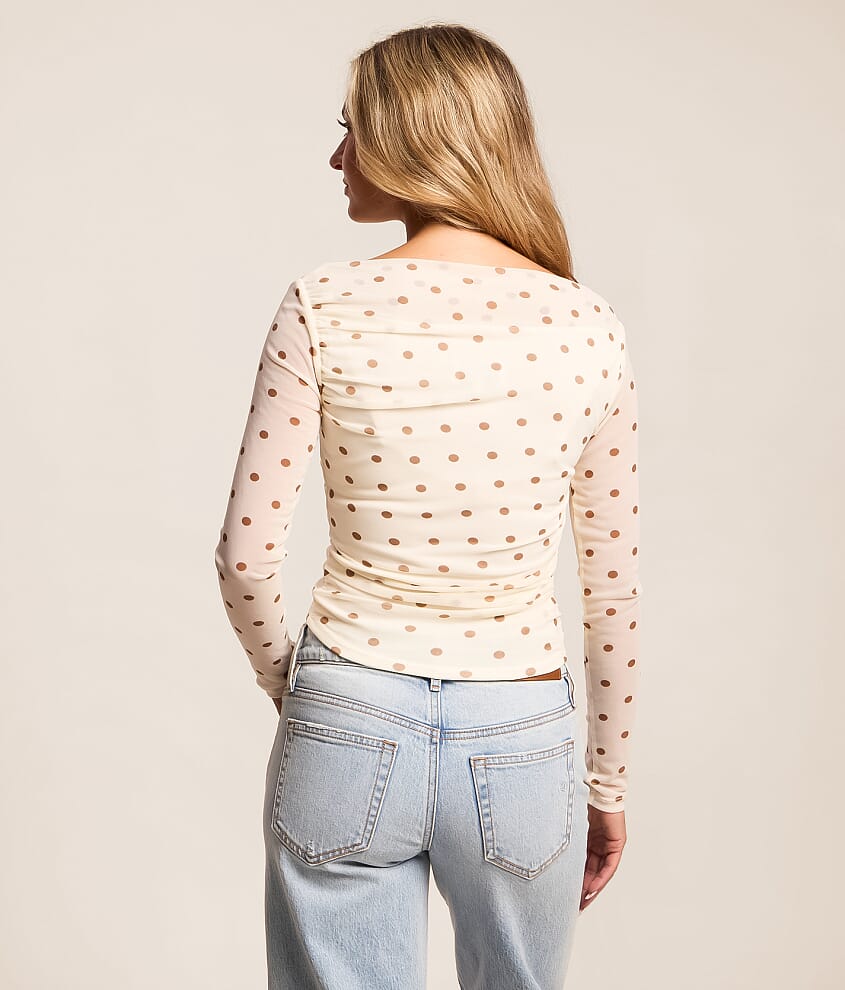Polka Dot Boatneck Top - thumbnail 2
