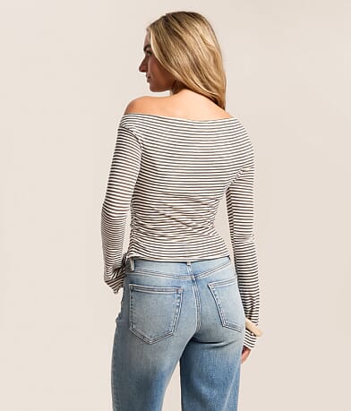 Striped Boatneck Top thumbnail 2