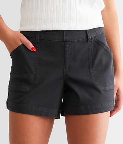 Buckle Black Pull-On Chino Stretch Short front view