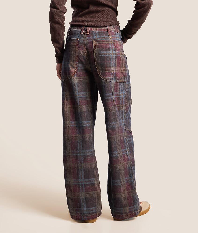 Plaid Wide Leg Pant