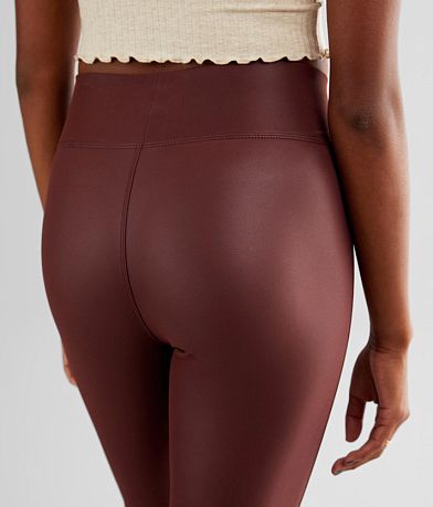 BKE High Rise Faux Leather Stretch Legging BACK_POCKET