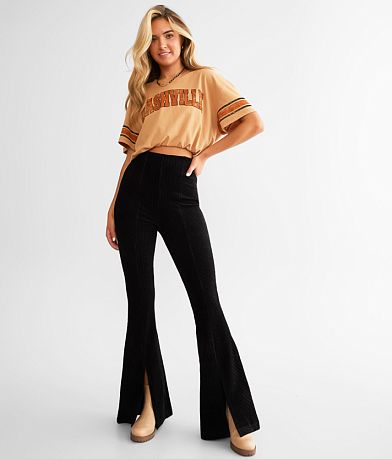 Modish Rebel High Rise Split Flare Pant misc detail 2 view