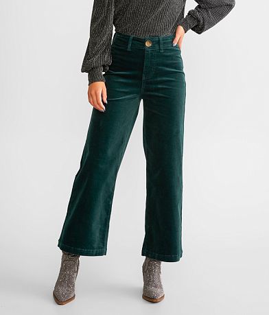 Willow & Root Knit Bell Bottom Pant - Women's Pants in Dusty Olive