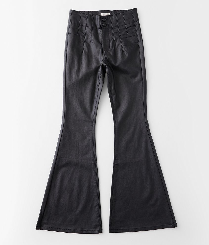 Girls - Modish Rebel Faux Leather High Rise Flare Pant - Girl's