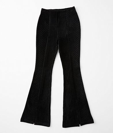 Willow & Root Velvet Flare Pant - Women's Pants in Black