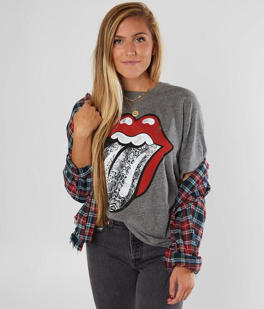 ganske enkelt dårligt pouch DAY Rolling Stones Band T-Shirt - Women's T-Shirts in Heather Grey | Buckle