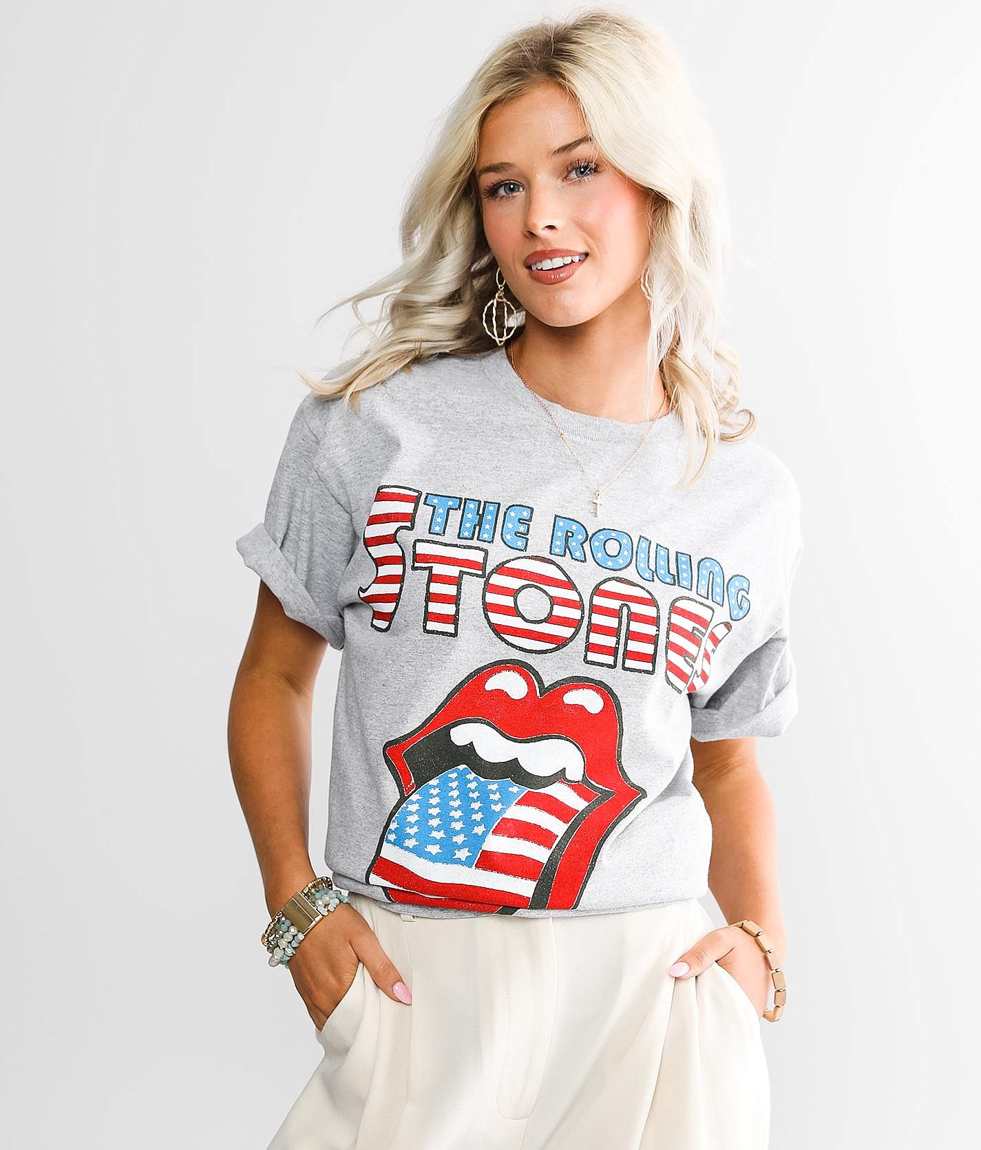 Rolling stones t shop shirt womens white