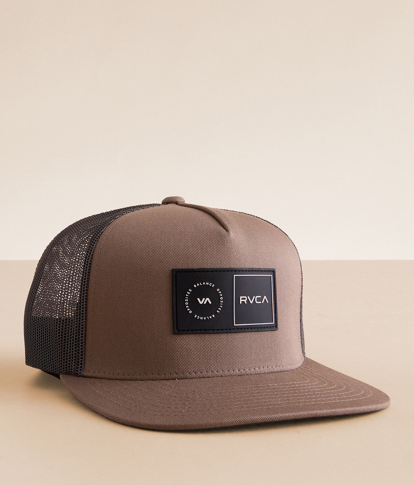 RVCA Platform Trucker Hat Men's Hats in Coyote Buckle