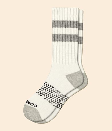Bombas® Vintage Stripe Classic Crew Socks front view