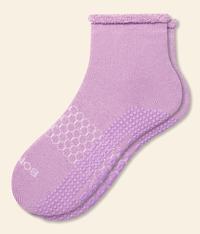 Bombas® Merino Gripper Quarter Socks front view
