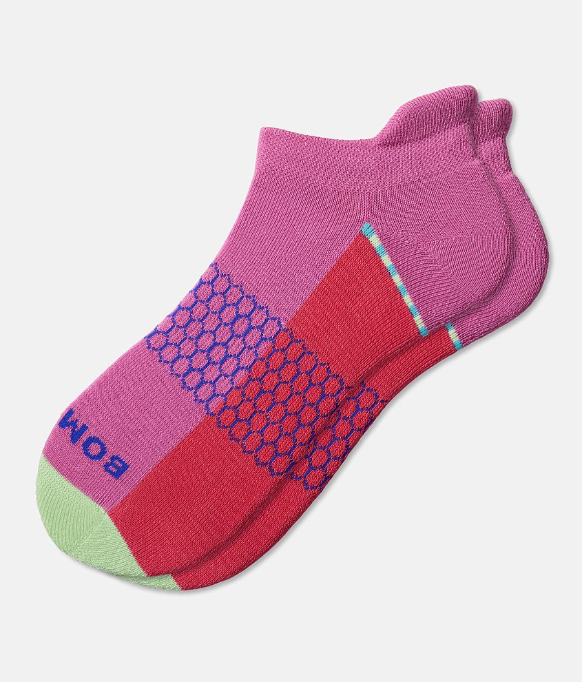 Bombas&#174; Black Hive Ankle Socks front view