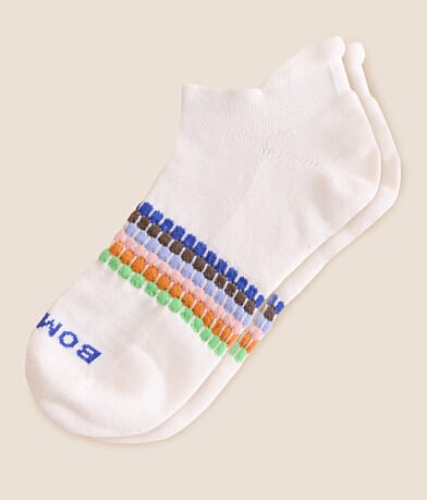 Bombas® Honeycomb Striped Ankle Socks front view