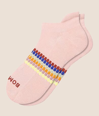 Bombas® Honeycomb Striped Ankle Socks front view