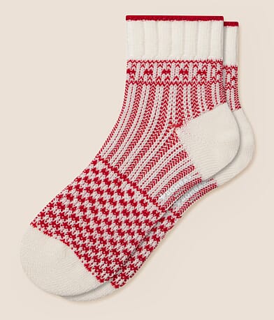 Bombas® Quarter Holiday Sweater Socks front view