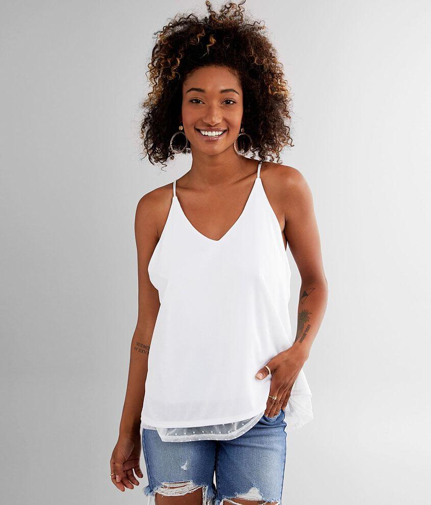 Daytrip Solid Knit Tank Top front view