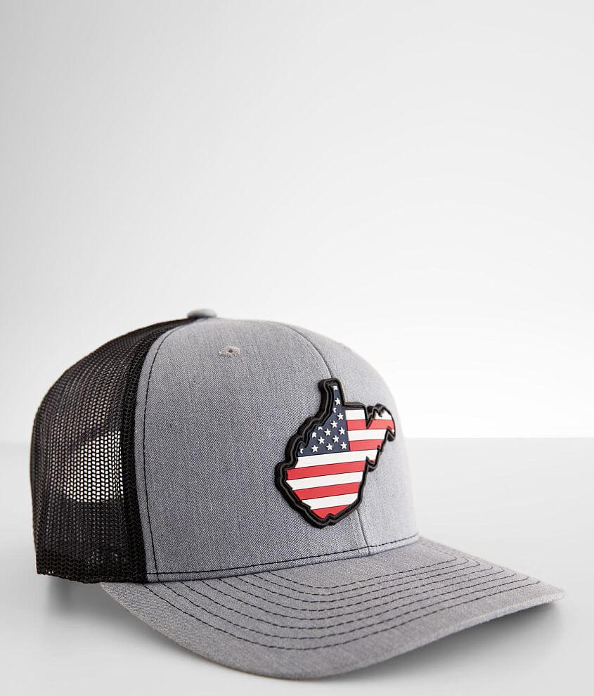 Branded Bills West Virginia Rogue Trucker Hat front view
