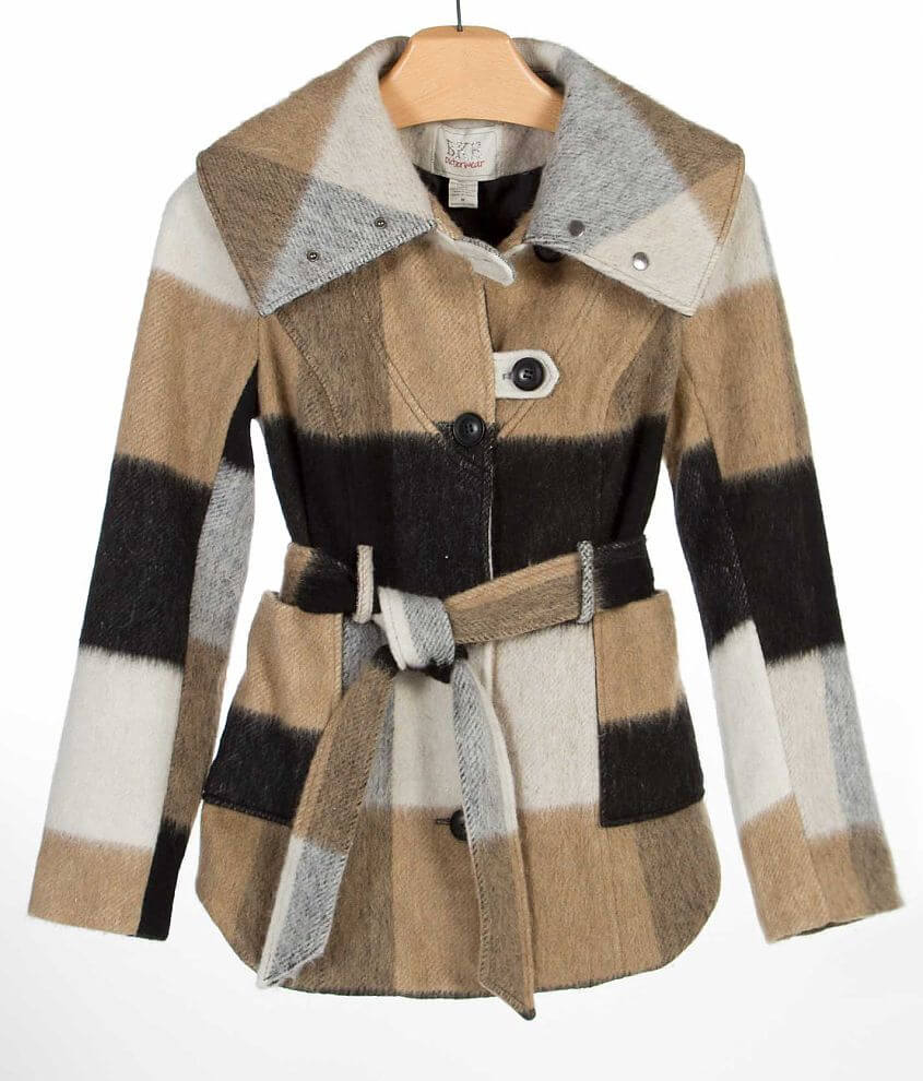 BKE Plaid Coat front view