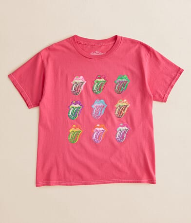 Bravado Girls - Rolling Stones Oversized Band T-Shirt front view