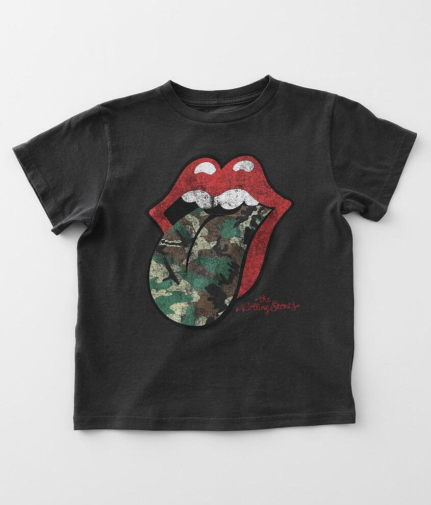 Girls - The Rolling Stones Camo Band T-Shirt front view