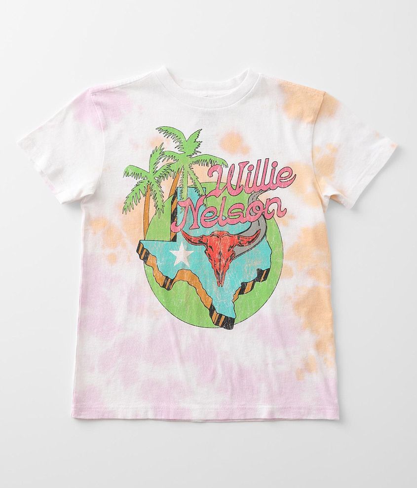 Girls - Willie Nelson Band T-Shirt - Girl's T-Shirts in Tie Dye Wash ...