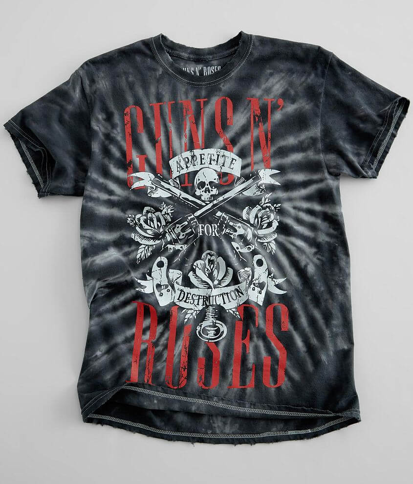 Guns N' Roses Band T-Shirt - Women's T-Shirts in Grey Black Tie Dye ...