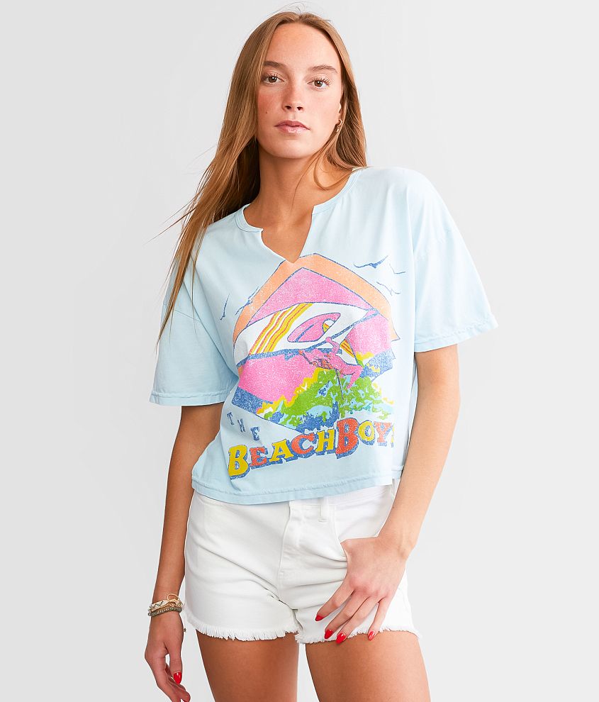 Beach Boys Cropped Band T-Shirt - Women's T-Shirts in Baby Blue | Buckle