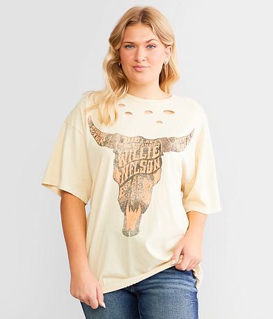 Bravado Willie Nelson Destructed Band T-Shirt FULL_RIGHT_SIDE