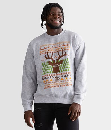 Brew City Busch® Hunting Ugly Sweater Pullover front view