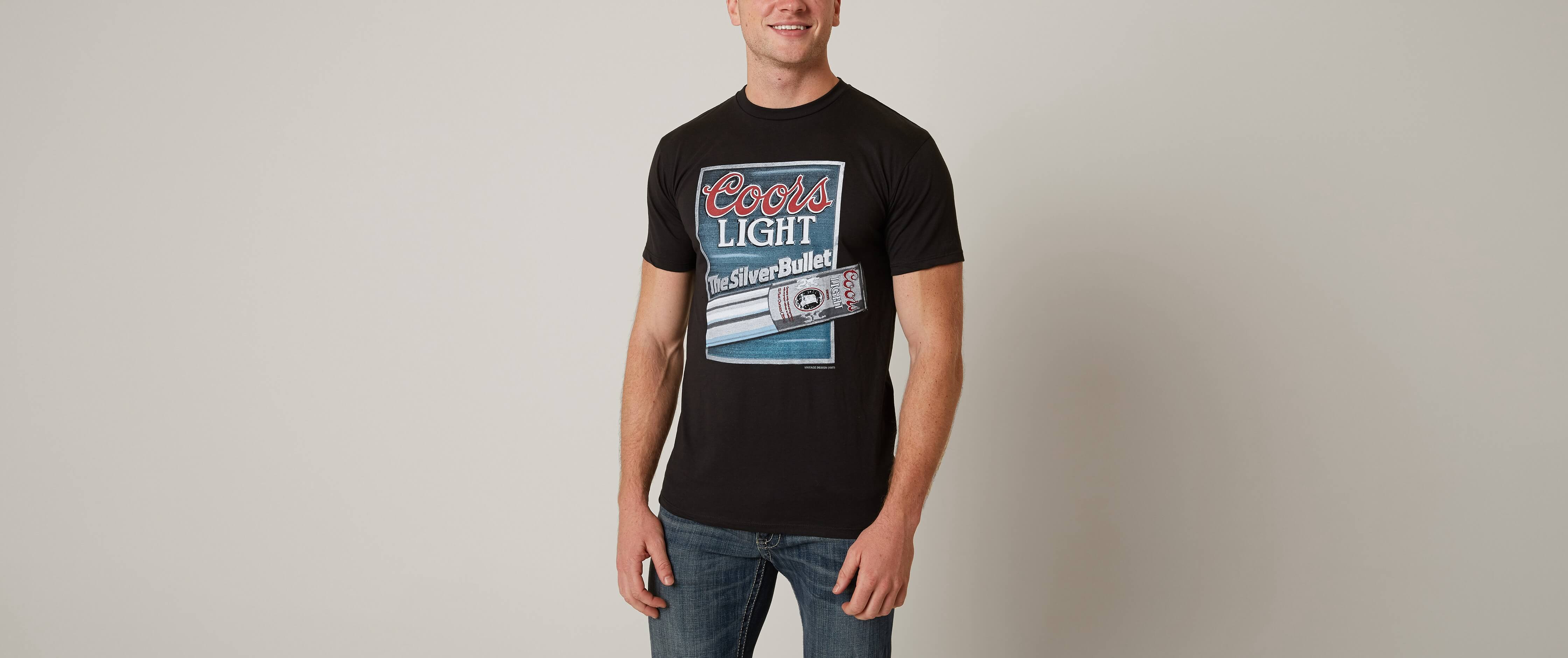 Coors Light Silver Bullet TShirt Men's TShirts in Black Buckle